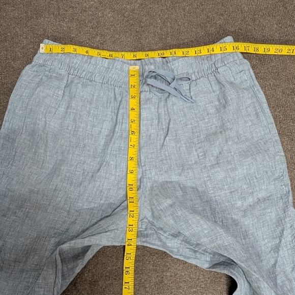 Athleta Retreat Linen Gray Ankle Pants Women's Large 851027 - Picture 8 of 9